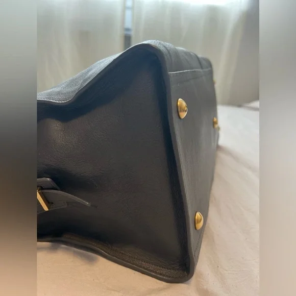 Yves Saint Laurent YSL Cabas Hand Bag Leather Authentic - Picture 8 of 14